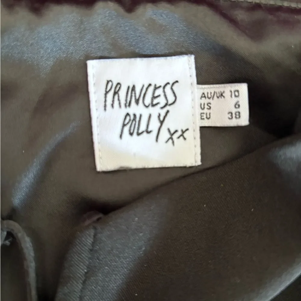 Princess Polly Lace Up Corset Crop Top Size 6 Black Grommet